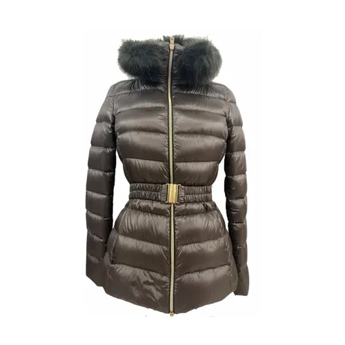 Slim Fit Belted Down Jacket - Herno - Modalova