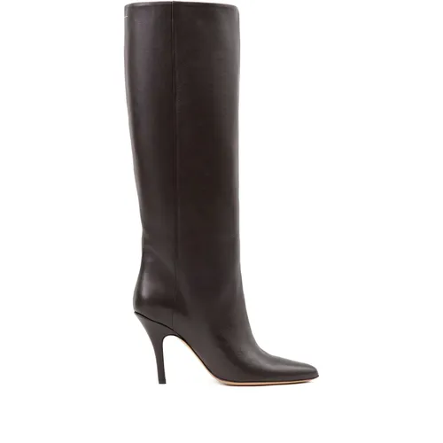 Dark Brown Stiletto Knee-High Boots - MM6 Maison Margiela - Modalova