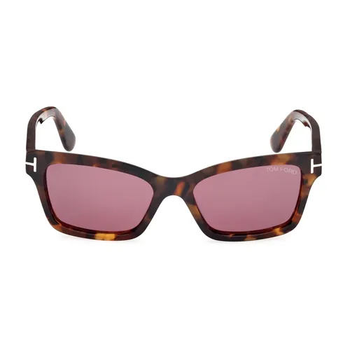Rectangular Havana Sunglasses - Tom Ford - Modalova