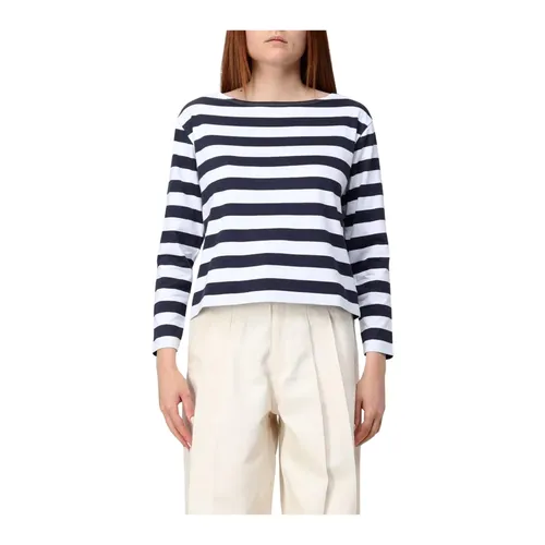 Striped Cotton Jersey Top - Theory - Modalova