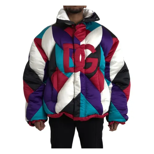 Multicolor Logo Windbreaker Jacket - Dolce & Gabbana - Modalova