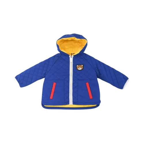 Quilted Hooded Jacket - Moschino - Modalova