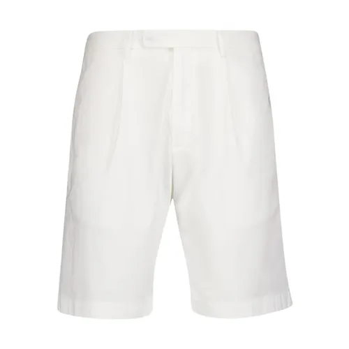 White Twill Bermuda Shorts - Boglioli - Modalova