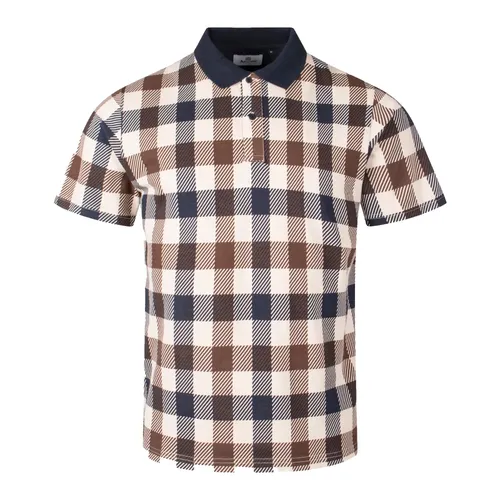Iconic Check Polo Shirt Navy - Aquascutum - Modalova