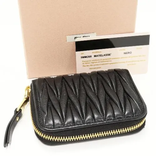 Pre-owned Leather Wallet - Miu Miu Pre-owned - Modalova