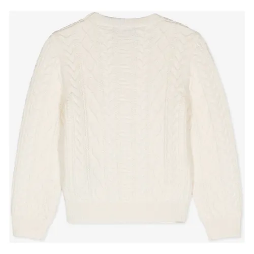 Cable Knit Jumper in Ivory - Versace - Modalova