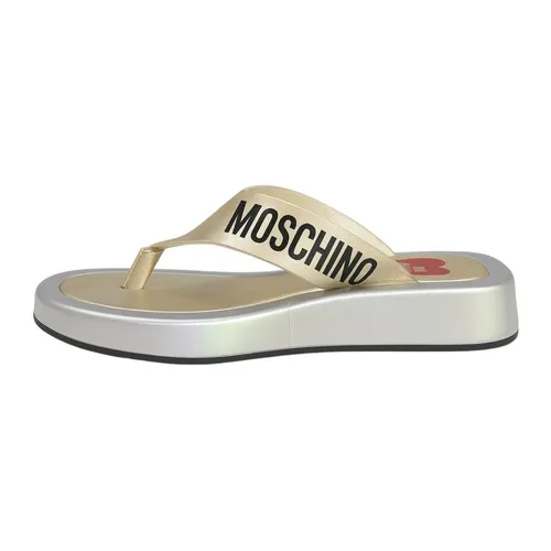 Silver Sandals for Women - Moschino - Modalova