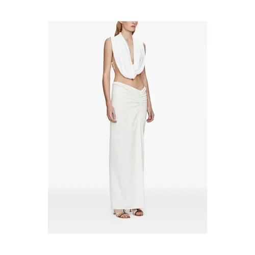 Ruched Detail Column Maxi Skirt - Christopher Esber - Modalova