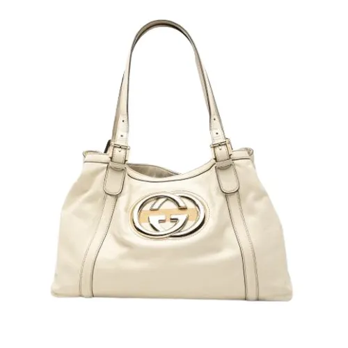 Pre-owned Vintage Leather Tote - Gucci Vintage - Modalova