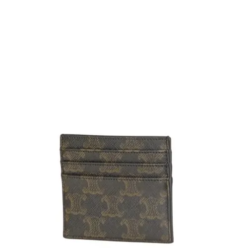 Pre-owned Triomphe PVC Leather Card Case - Celine Vintage - Modalova