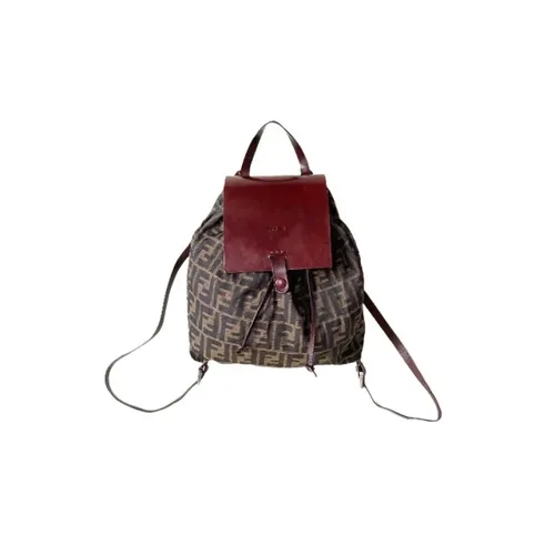 Pre-owned Zucca Canvas Backpack - Fendi Vintage - Modalova