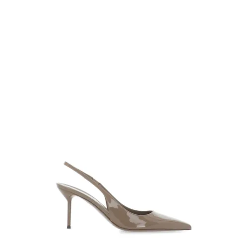 Beige Patent Leather Slingback Heels - Paris Texas - Modalova