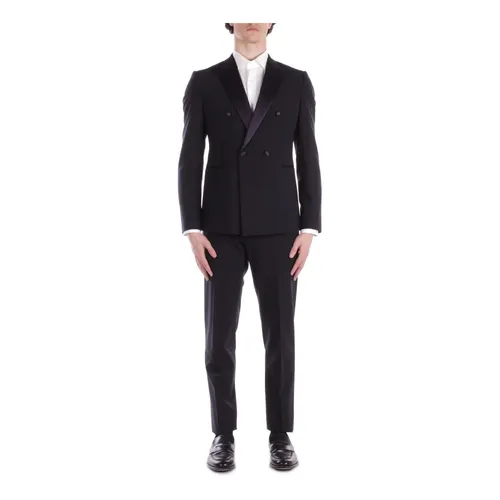 Double-breasted jacket with trousers set - Emporio Armani - Modalova