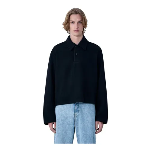 Wool Blend Polo Sweater - Rier - Modalova