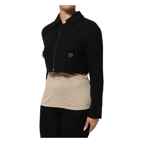 Full Zip Cropped Jacket - Dolce & Gabbana - Modalova