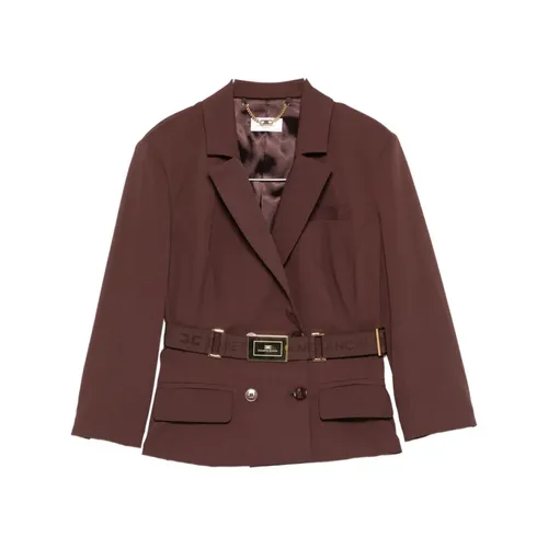 Technical bi-elastic fabric jacket - Elisabetta Franchi - Modalova