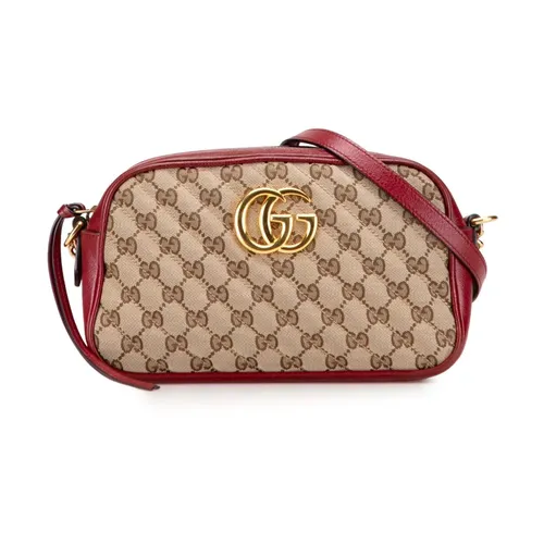 Pre-owned Quilted Canvas Shoulder Bag - Gucci Vintage - Modalova