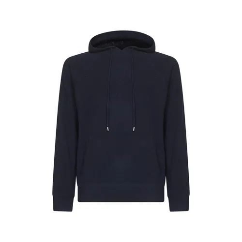 Blue Wool Hooded Sweater - MC2 Saint Barth - Modalova