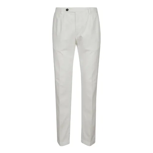White Cotton Trousers with Pockets - Massimo Alba - Modalova