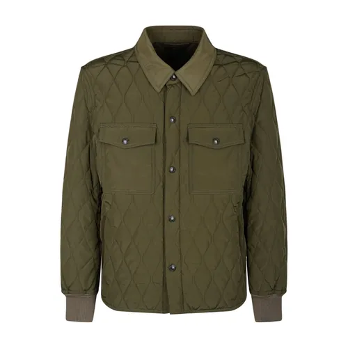 Quilted Down Jacket with Ribbed Cuffs - Tom Ford - Modalova