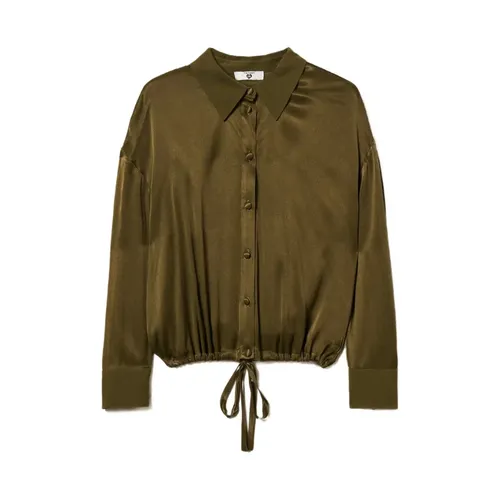Satin Shirt with Drawstring - Twinset - Modalova