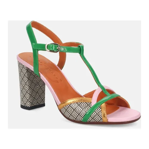 Geometric Print Leather Sandals - Chie Mihara - Modalova