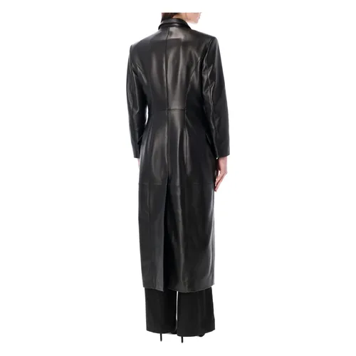 Leather Coat - Magda Butrym - Modalova