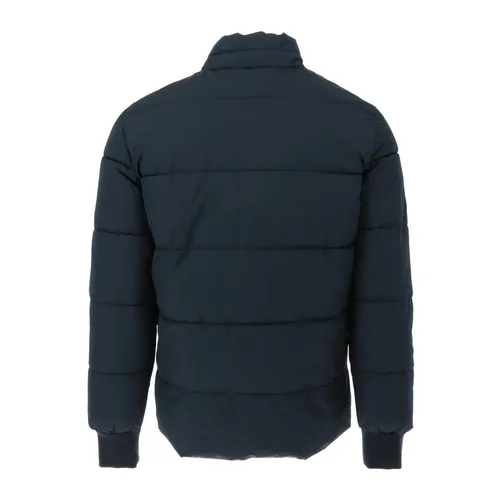 Blue Zip Puffer Jacket with Multiple Pockets - Gaudi - Modalova