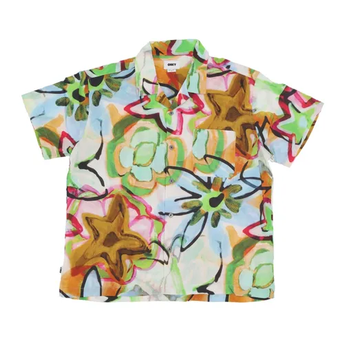 Camicia a Maniche Corte con Colletto Camp - Obey - Modalova