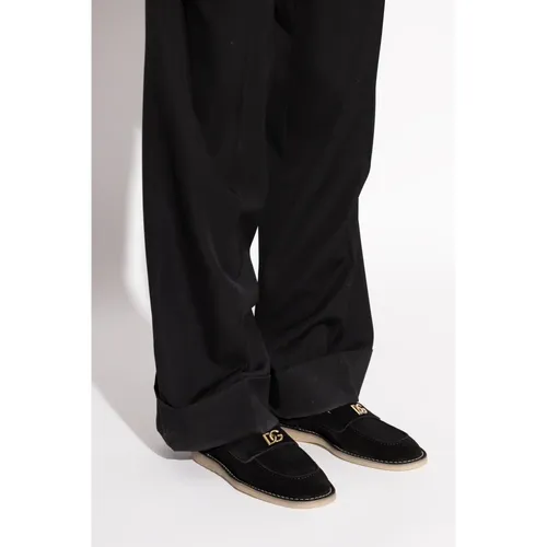 Suede Loafers - Dolce & Gabbana - Modalova