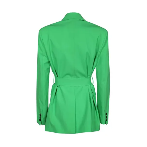Wool Lapel Collar Jacket with Pockets - Msgm - Modalova