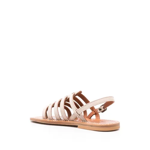Brown Suede Caged Sandals with Buckle - K.jacques - Modalova