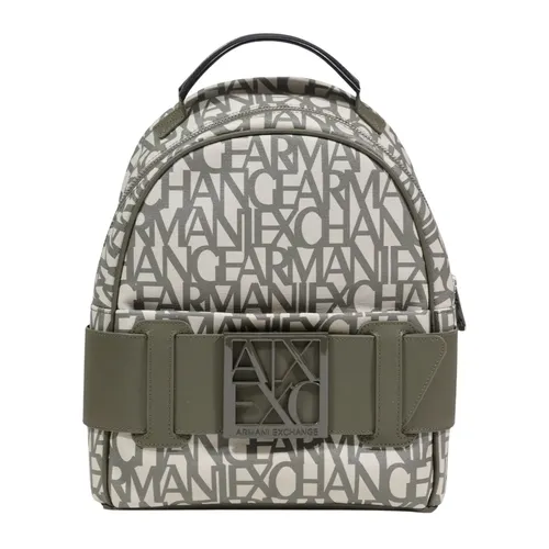 All-over Logo Backpack - Armani Exchange - Modalova