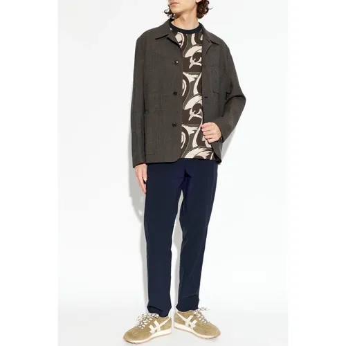 Wool Blazer with Check Pattern - Paul Smith - Modalova
