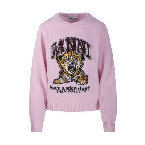 Graphic Wool Sweater - Ganni - Modalova