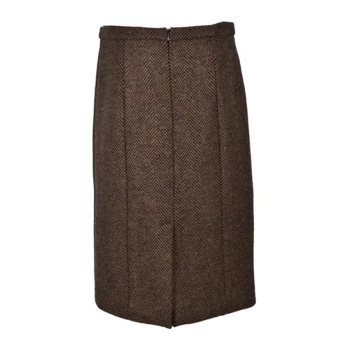 Wool Blend Longuette Skirt - RED Valentino - Modalova