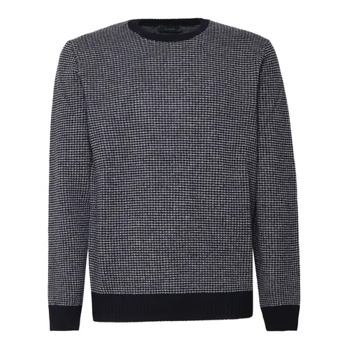 Blue Wool Sweater Round Neck - Zanone - Modalova