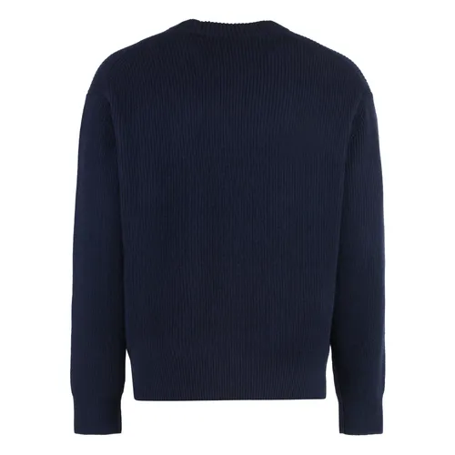 Fox Front Patch Crew-neck Sweater - Maison Kitsuné - Modalova