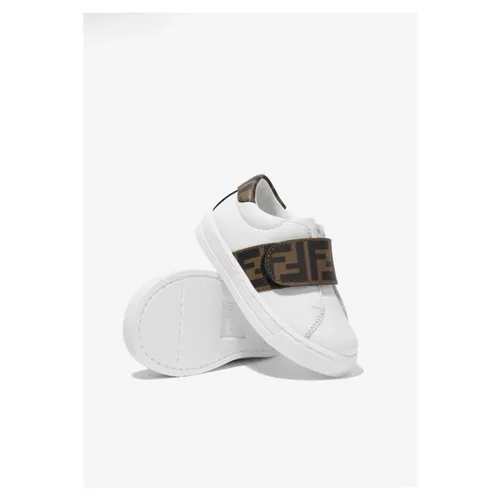 Leather FF Logo Trainers - Fendi - Modalova