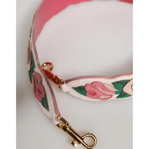Floral Calf Leather Shoulder Strap - Dolce & Gabbana - Modalova