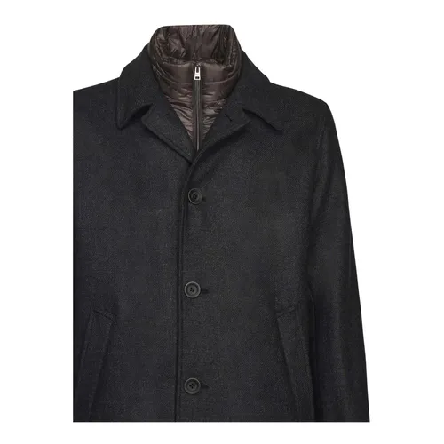Lavender Classic Buttoned Coat - Herno - Modalova
