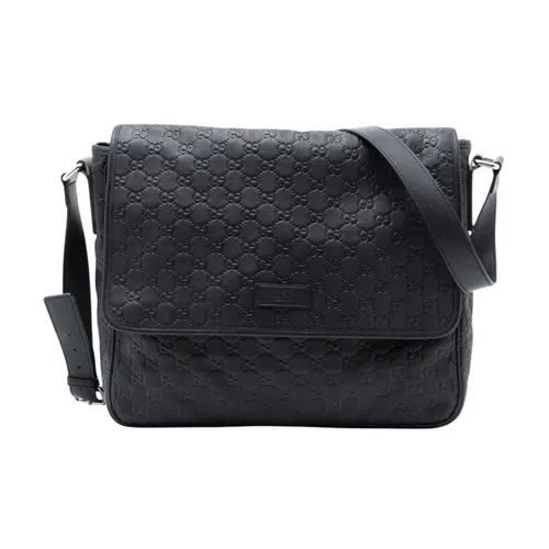 Pre-owned Embossed Pattern Messenger Bag - Gucci Vintage - Modalova