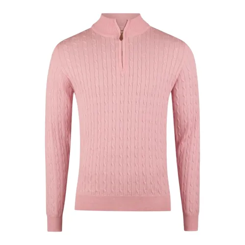 Cable Knit Merino Wool Half-Zip Sweater - Stenströms - Modalova