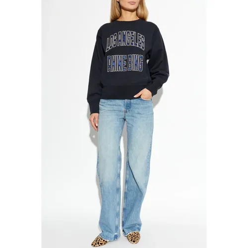 Harry Shrunken Sweatshirt - Anine Bing - Modalova