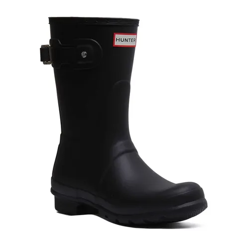 Short Rain Boot Black Matt Finish - Hunter - Modalova