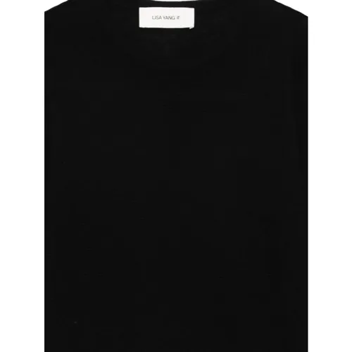 Crew Neck Fine Knit Sweater - Lisa Yang - Modalova