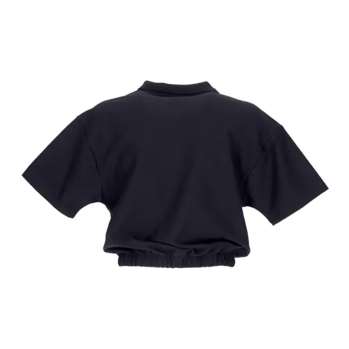 Black/White Air Pique Crop Polo - Nike - Modalova
