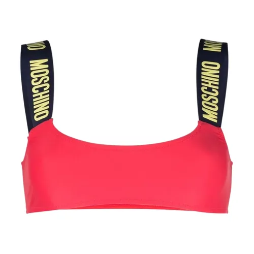 Logo Print Bikini Top - Moschino - Modalova