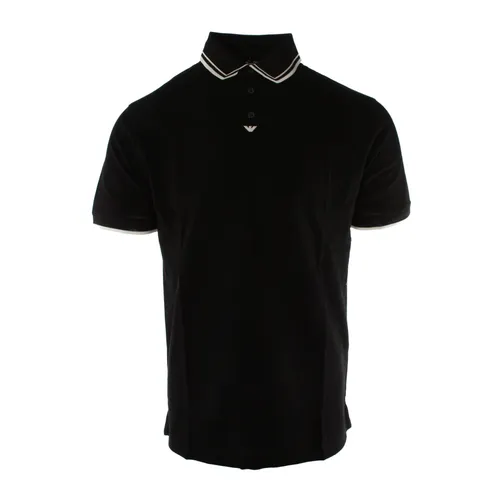 Black Polo Shirt with Fly Logo - Armani - Modalova