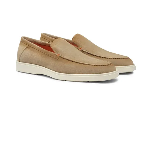 Suede Loafers - Santoni - Modalova